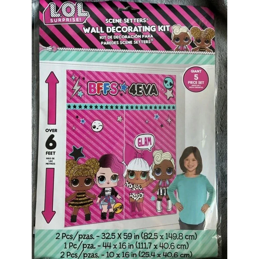 LOL Surprise Scene Setters Wall Decorating Kit 5 Piece Party Decor